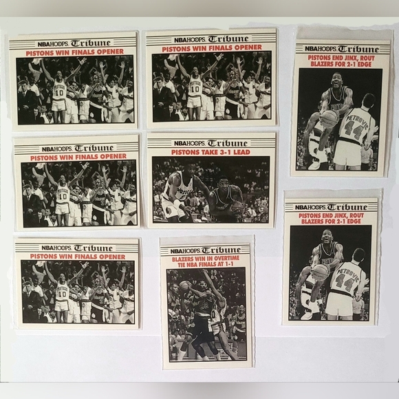 RAW MINT ~ 1990 NBA HOOPS TRIBUNE ~ BASKETBALL CARD LOT OF 8 - Picture 10 of 10